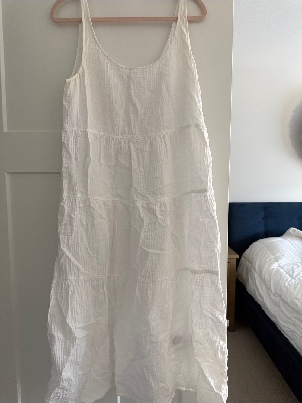 Aritzia White Tiered Maxi Sundress